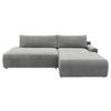 Eckschlafsofa Prag, Grau S: 253x167 cm - Schwarz/Grau, MODERN, Textil (253/167cm) - Trendmanufaktur