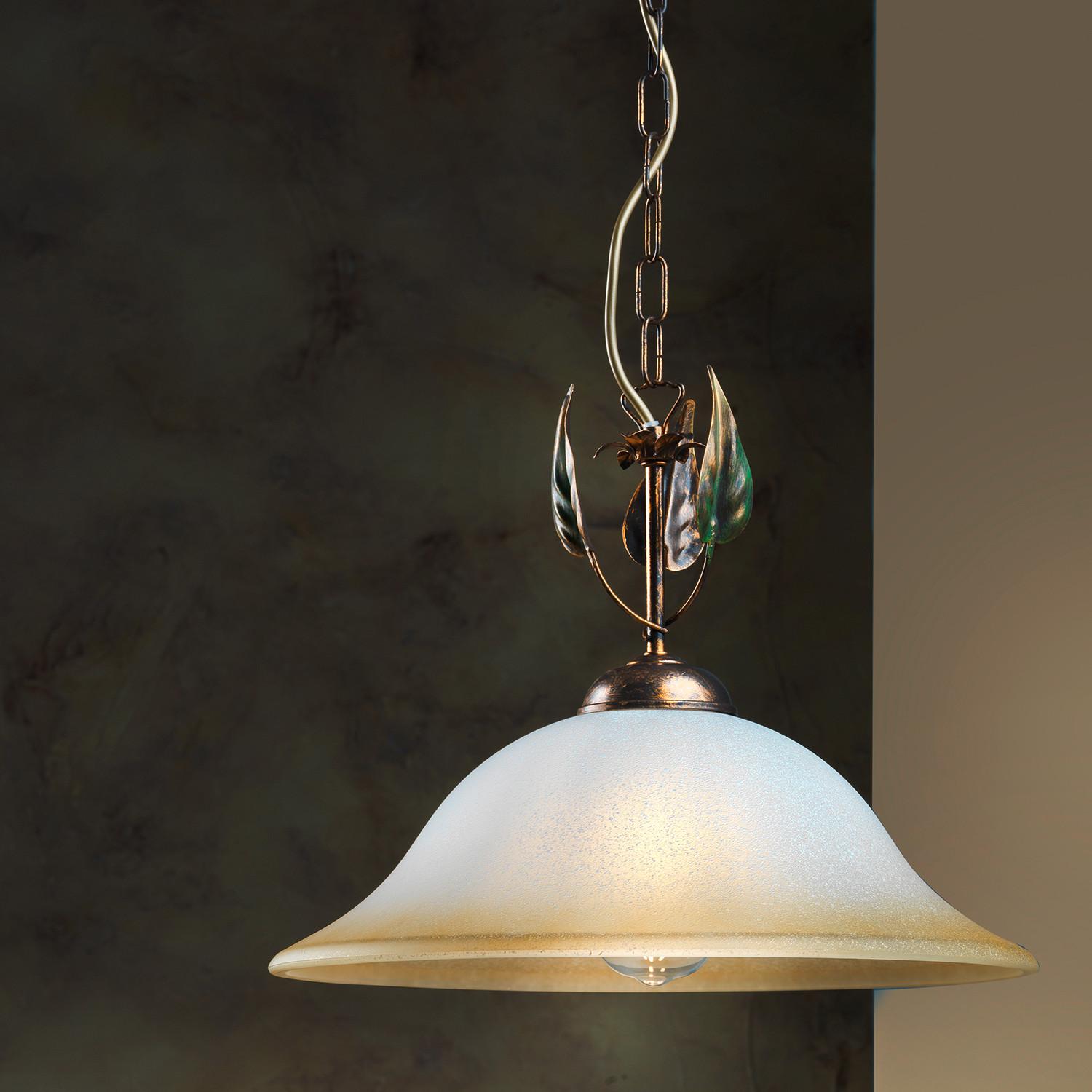 Hängeleuchte Klar Bronzefarben L: 40 cm - Klar/Bronzefarben, KONVENTIONELL, Glas/Metall (40/40/90cm)