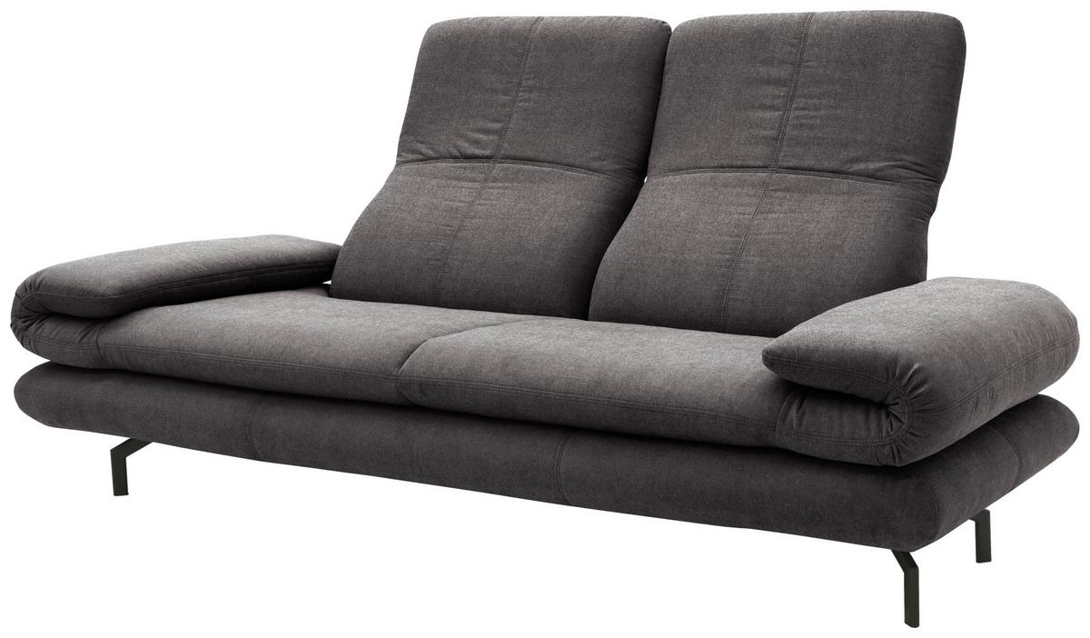 2,5-sitzer Looks Xiii - Anthrazit/Schwarz, Design, Textil (224 (284)/83 (110)/98cm) - LOOKS by W.Joop