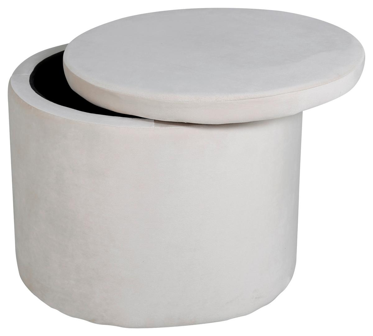 Pouf Dunken - Beige, Design, Kunststoff/Textil (51/43/51cm) - Livetastic