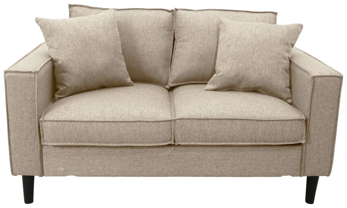 2-Sitzer-Sofa Beluna Beige B: 141,5 cm - Beige/Schwarz, Basics, Textil (141,5/84/83cm) - P & B