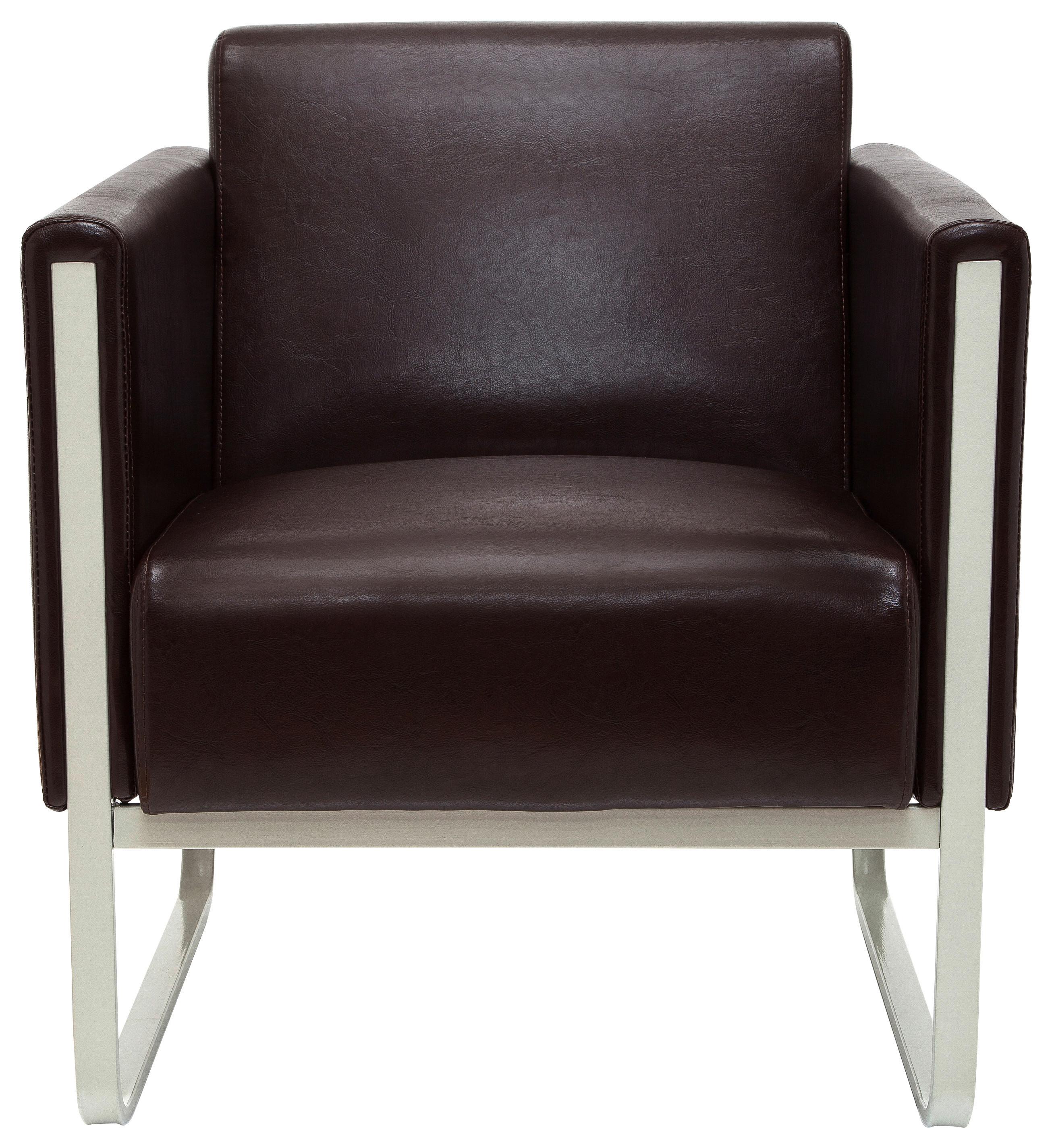 Sessel Aruba Dunkelbraun - Dunkelbraun/Hellgrau, MODERN, Textil (67/78/71cm) - MID.YOU