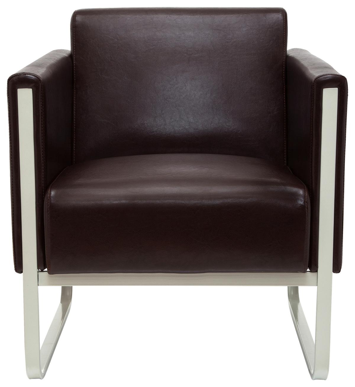 Sessel Aruba Dunkelbraun - Dunkelbraun/Hellgrau, MODERN, Textil (67/78/71cm) - MID.YOU