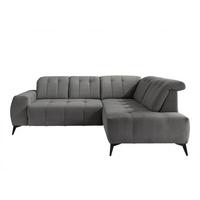 Ecksofa Mit Usb Anschluss Sano, Grau, S: 261x200 Cm - Schwarz/Grau, MODERN, Textil (261/200cm) - Livetastic