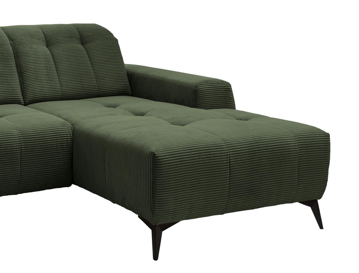 Ecksofa mit USB Anschluss Sano, Dunkelgrün,s: 258x180 cm - Dunkelgrün/Schwarz, MODERN, Textil (258/180cm) - Livetastic