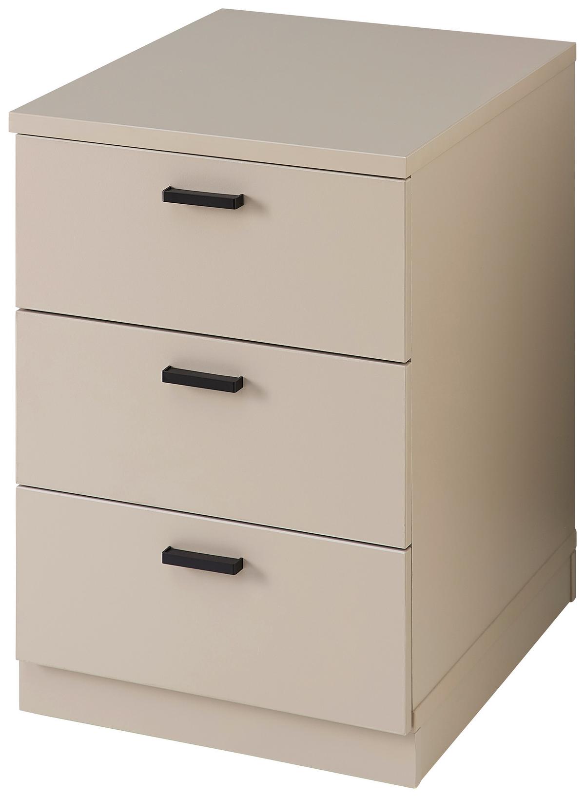 POJÍZDNÝ KONTEJNER GLENN-M - černá/kašmírová, Moderní, kompozitní dřevo/plast (45/66/55cm) - Mömax