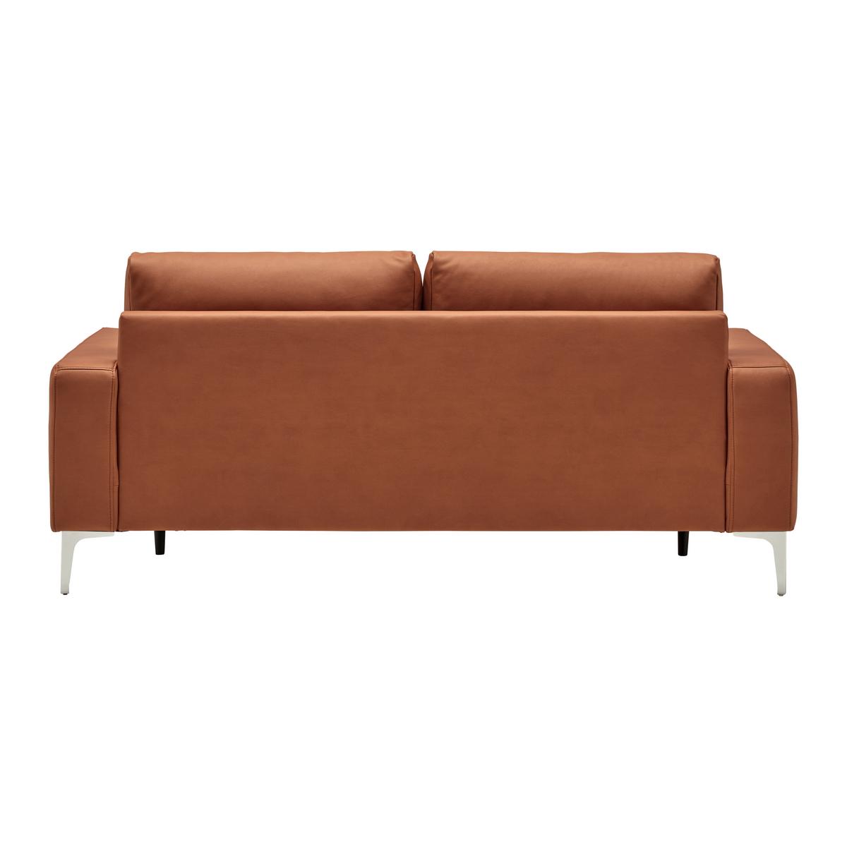 Třímístná pohovka CUSTOM, rezavá - rezavá/barvy chromu, Moderní, kov/textil (182/85/92cm) - Mömax