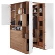 Eckschrank Begehbar mit Regal 120cm Box, Eiche Dekor/Weiß - Eichefarben/Weiß, MODERN, Holzwerkstoff (120/205/150cm) - Ondega