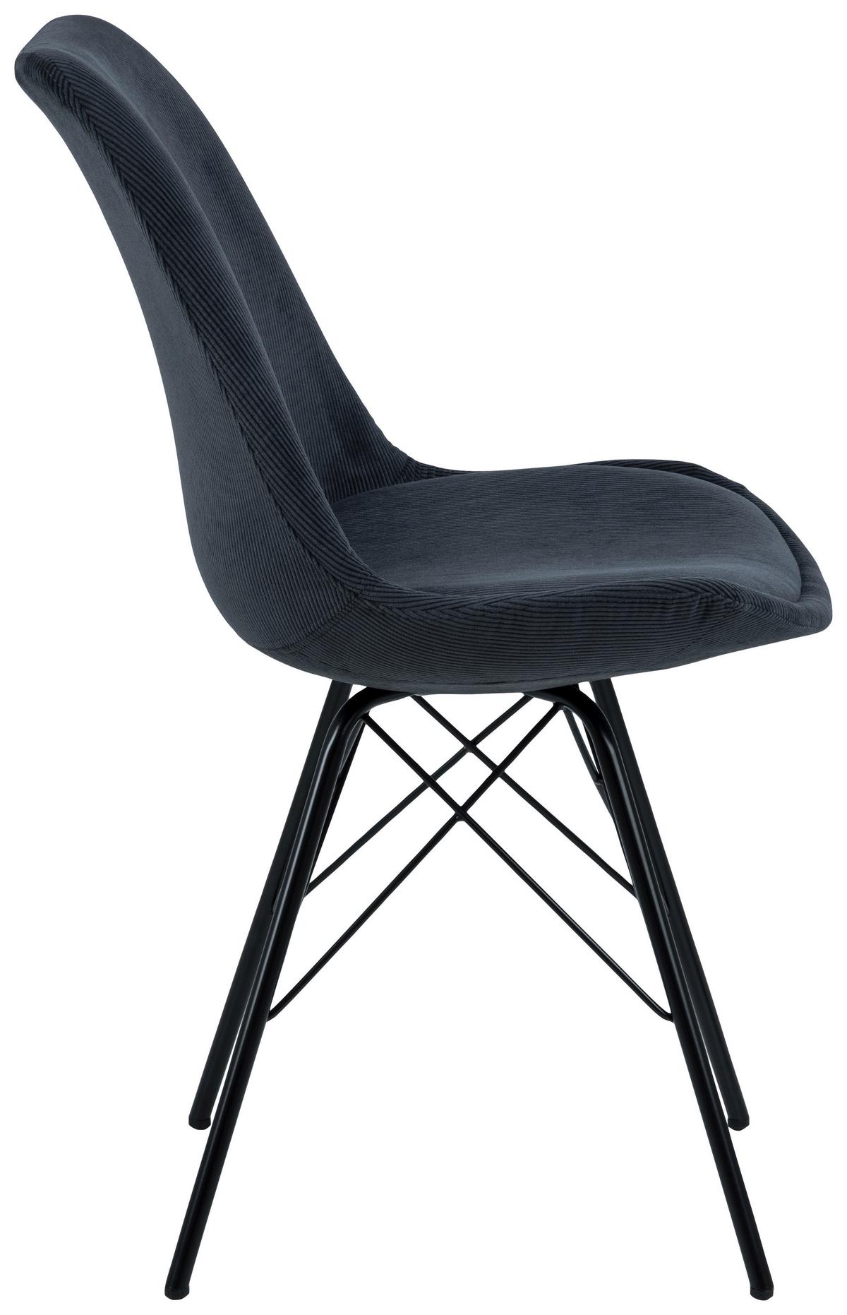 Židle ERIS antracit - černá/antracitová, Konvenční, kov/textil (48,5/85,5/54cm)