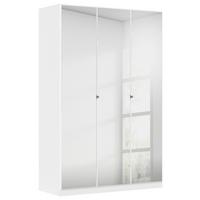 Kleiderschrank Reflect inkl. Inneneinteilung, 2 Körbe - Silberfarben/Weiß, MODERN, Holzwerkstoff (136/210/54cm)