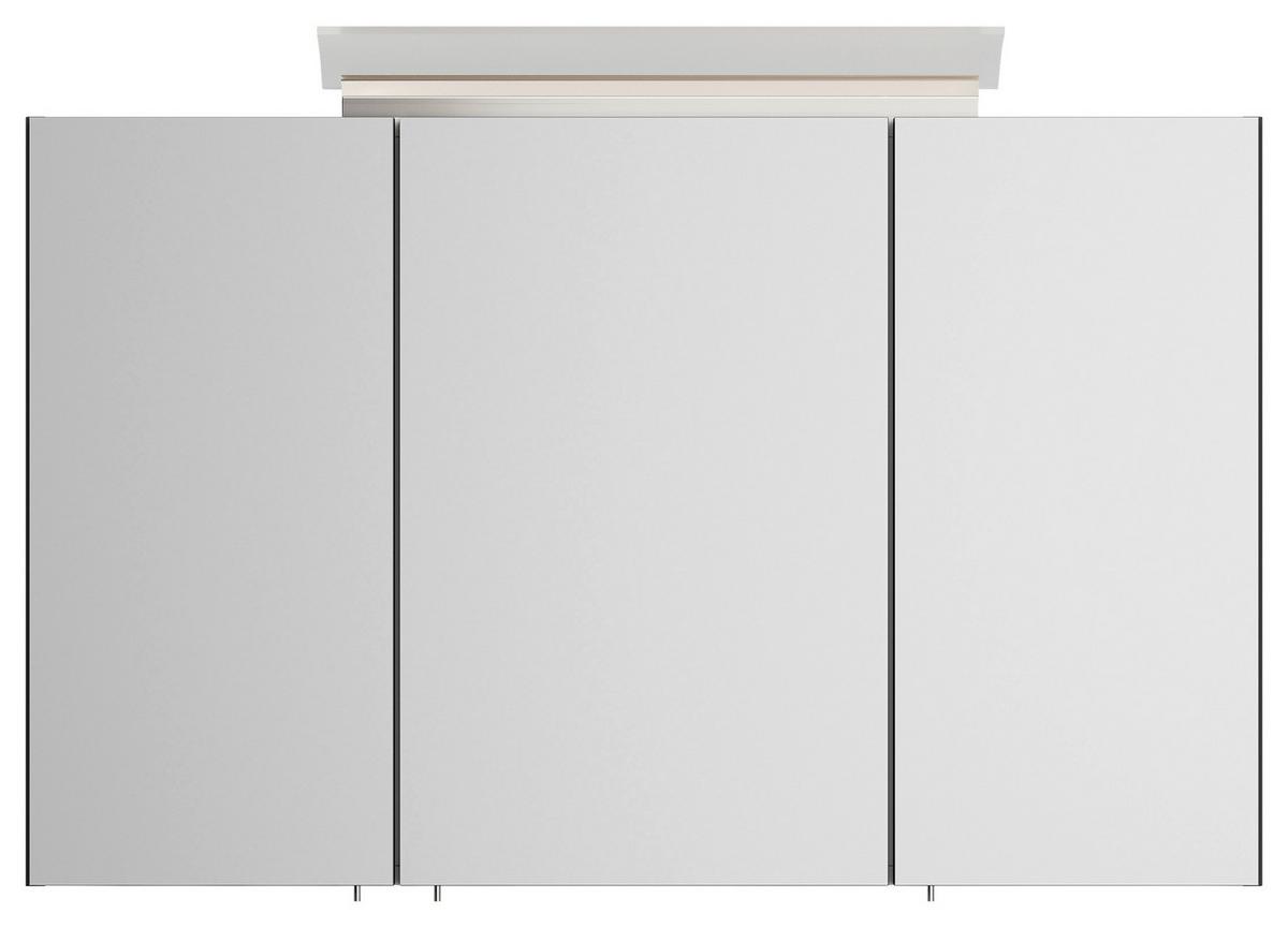 Spiegelschrank Graphitfarben B: 100 cm - Graphitfarben, MODERN, Glas/Holzwerkstoff (100/62/17cm) - MID.YOU