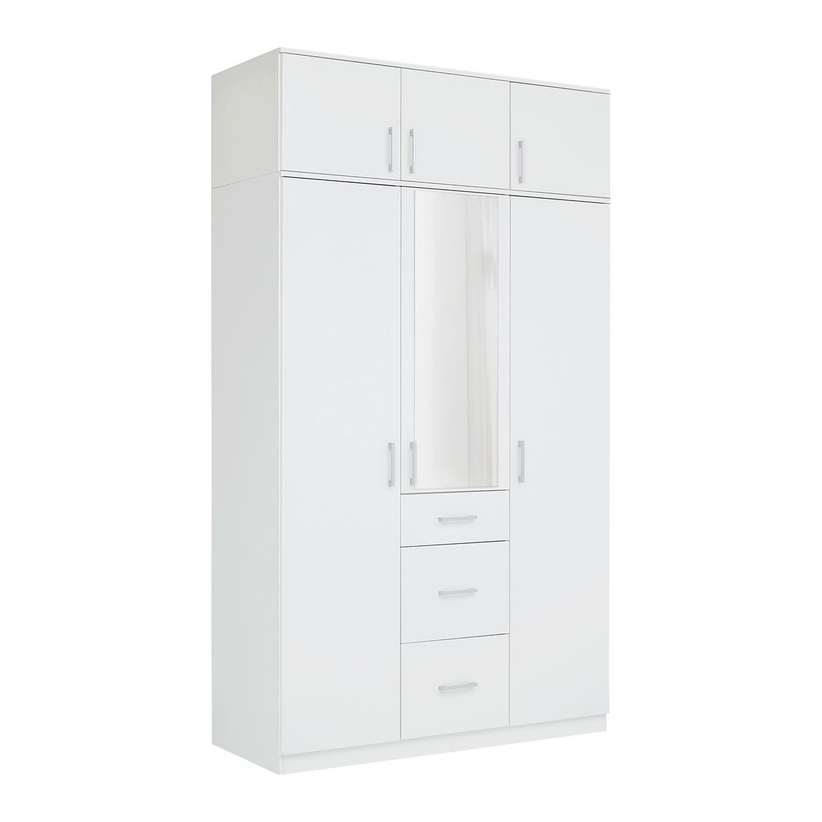 Nadstavec nad skriňu LASSE 3T - sivá/biela, Konventionell, kompozitné drevo/plast (135/40/55cm) - Mömax