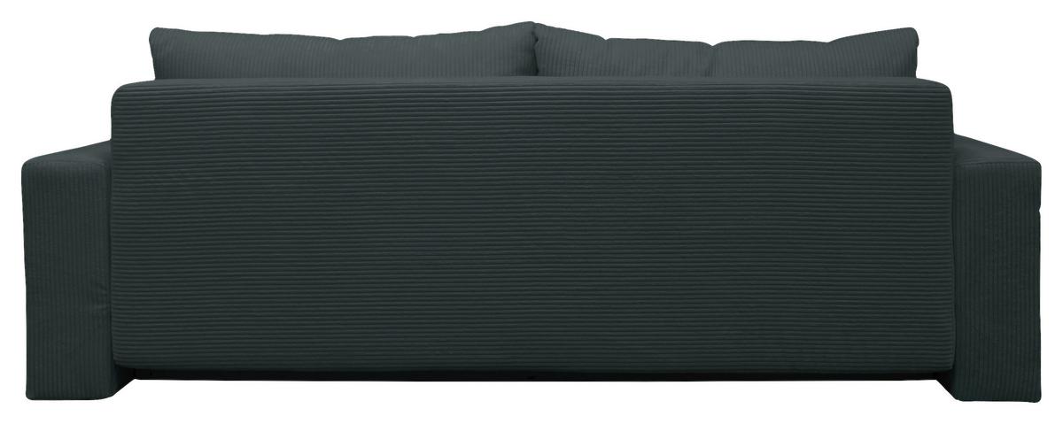 Schlafsofa Ralf Dunkelgrau B: 232 cm - Dunkelgrau/Silberfarben, Design, Textil (232/88/105cm) - MID.YOU
