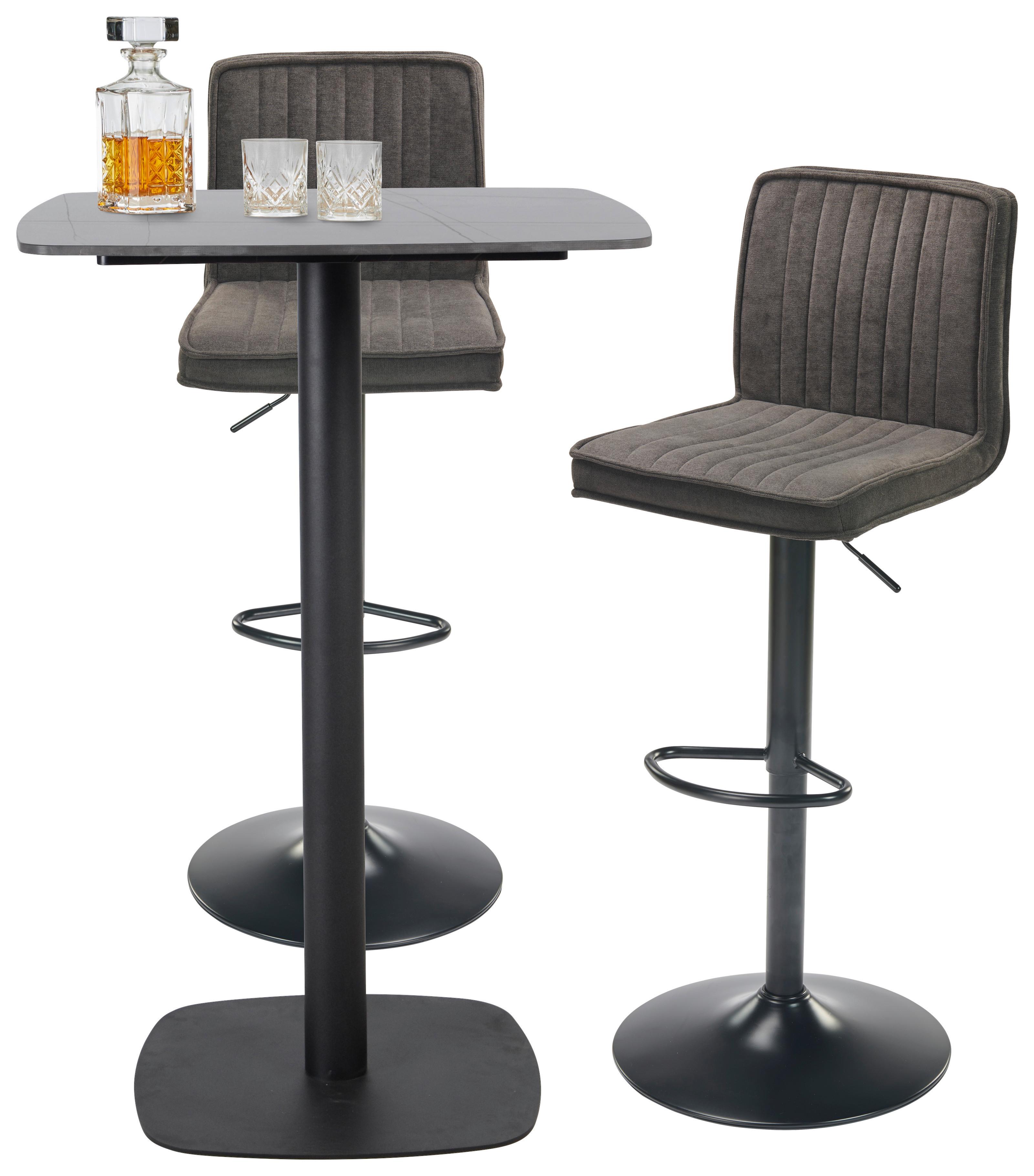 Barový stůl LEO 70x70cm - černá, Moderní, kov/keramika (70/105/70cm) - Mömax