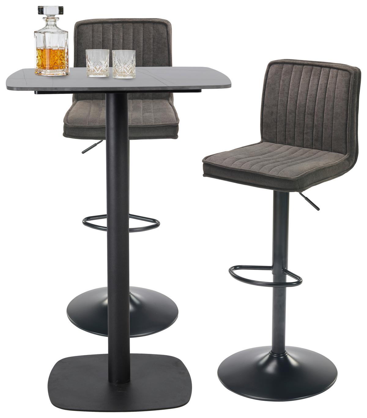 Barový stôl LEO 70x70cm - čierna, Modern, kov/keramika (70/105/70cm) - Mömax