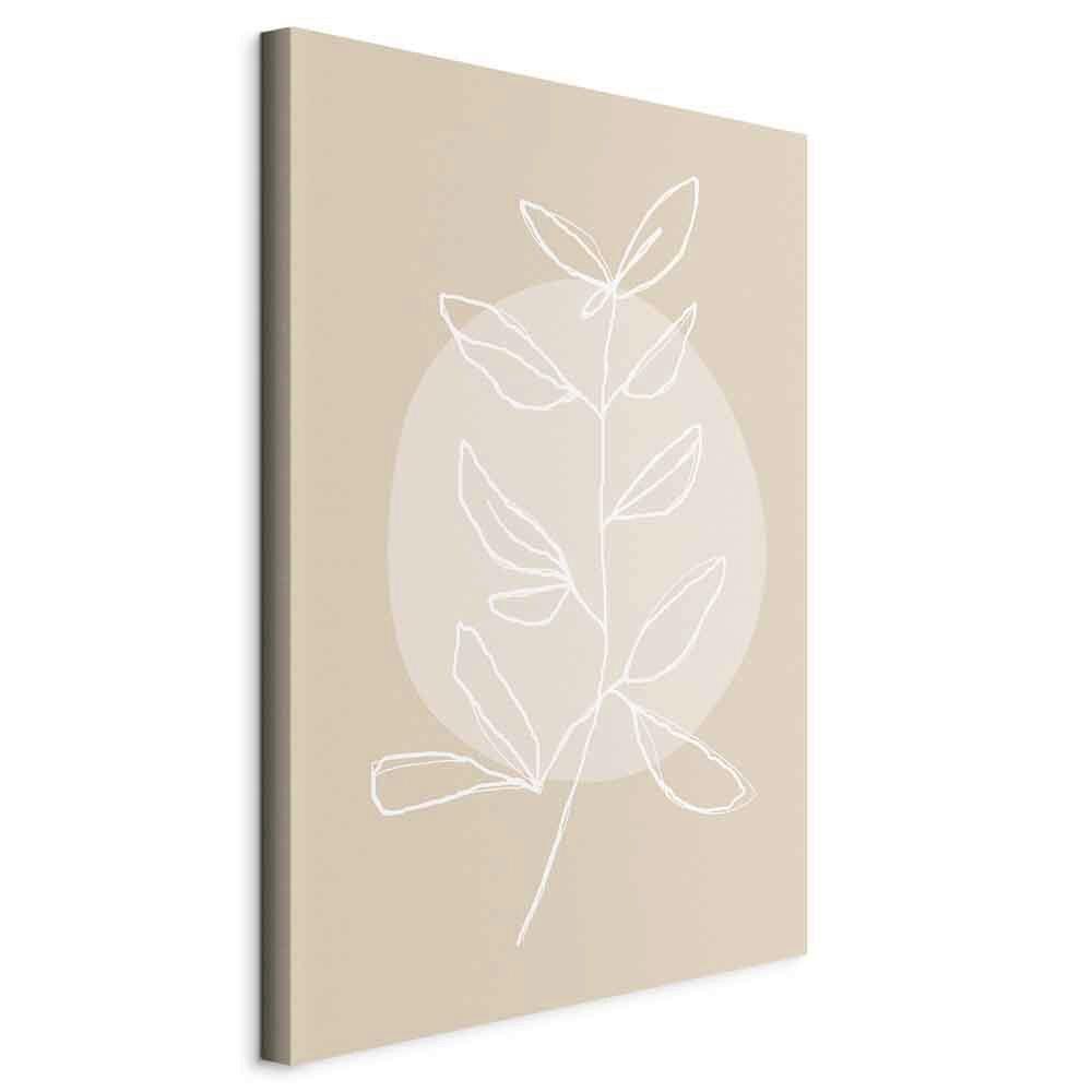 Leinwandbild Bright Twig Beige B: 40 cm - Beige, Basics, Holzwerkstoff/Textil (40/60/1,2cm) - artgeist