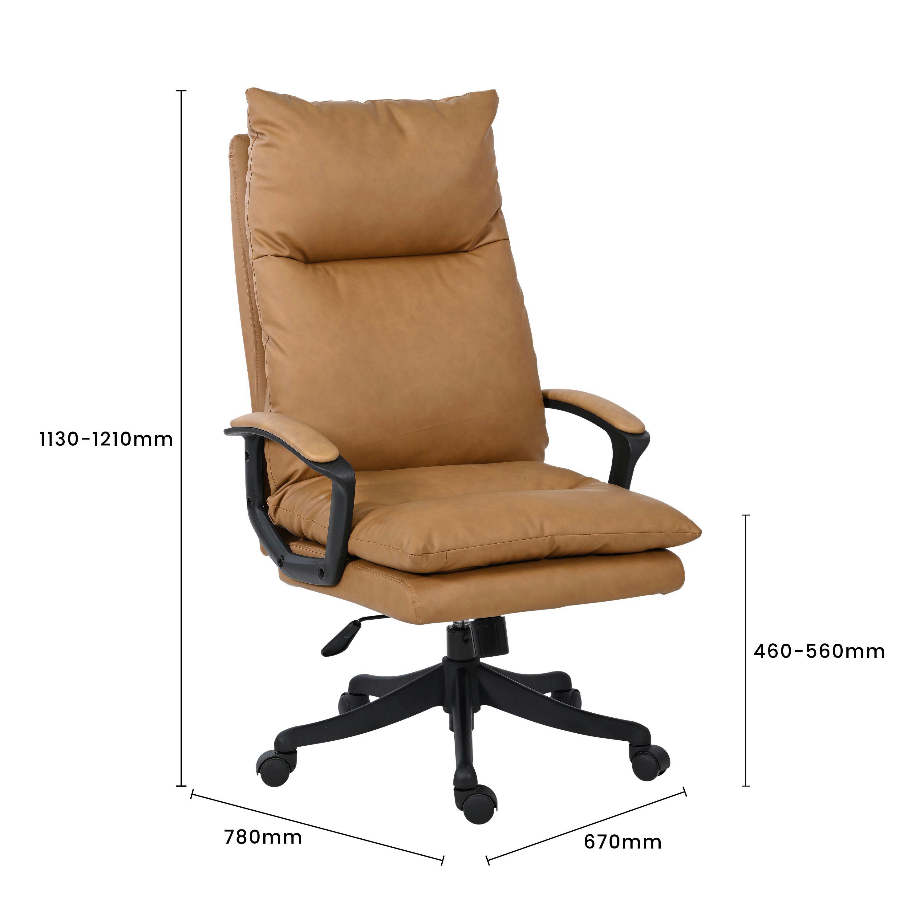 Chefsessel Paris 2 Braun B: 66 Cm - Schwarz/Braun, MODERN, Kunststoff/Textil (66/121/78cm)
