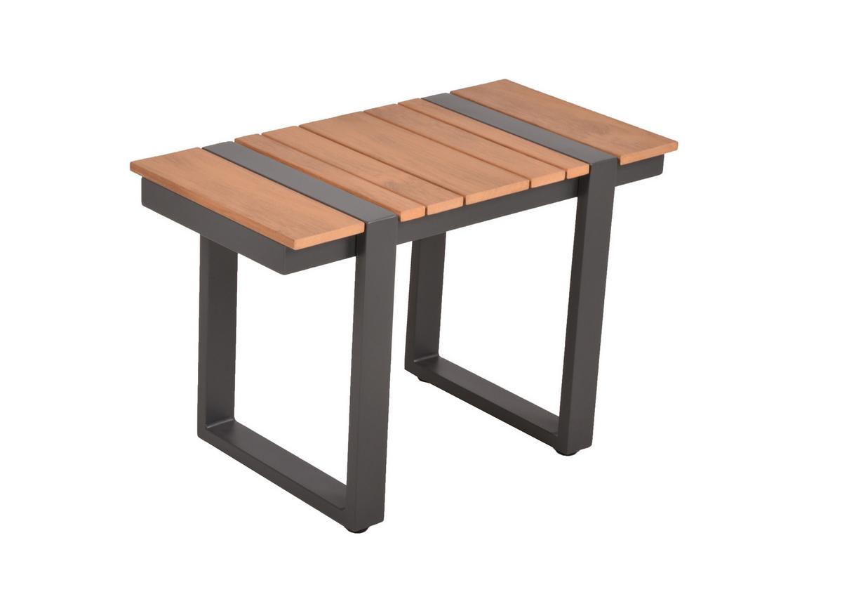 Loungegarnitur Belmira - Hellbraun/Dunkelgrau, Basics, Kunststoff/Textil - Gardenson