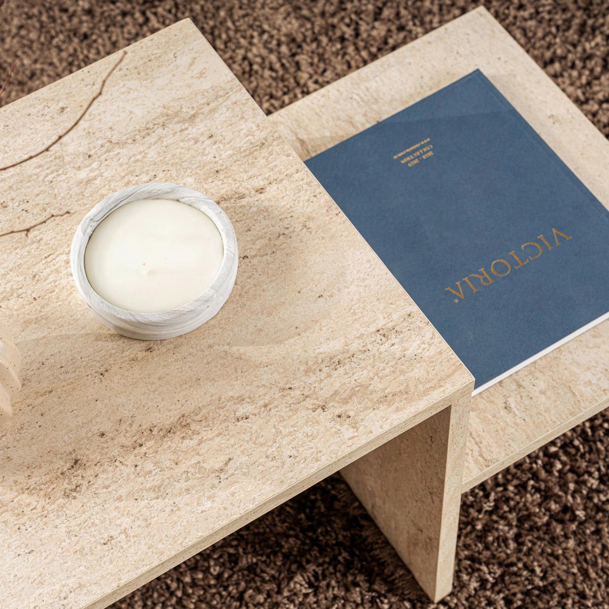 COUCHTISCH Harmony Creme L: 80cm - Creme, Design, Holzwerkstoff (80/40/40-23cm) - MID.YOU