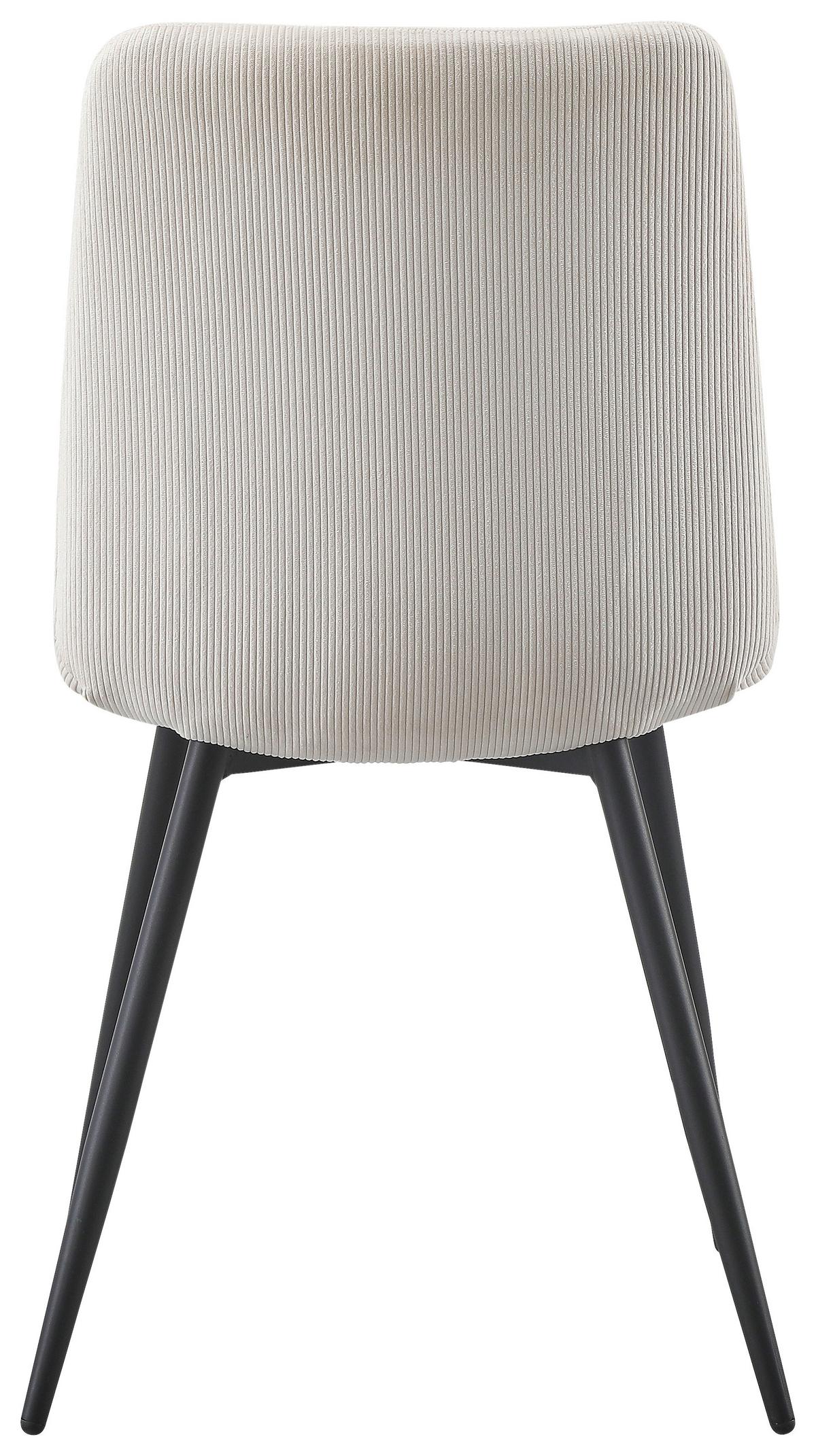 Vierfußstuhl Basti Giga-S - Beige/Schwarz, MODERN, Textil/Metall (57/86/45cm)