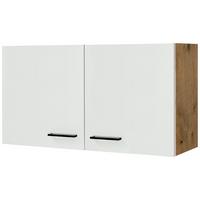 Horní kuchyňská skříňka AVILA AVILA H 100 - barvy dubu/černá, Konvenční, kov/kompozitní dřevo (100/54,8/32cm) - FlexWell