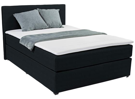 Boxspringbett Titania 140x200 Schwarz - Schwarz, KONVENTIONELL, Textil (140/200cm) Boxspringbett Titania 140x200 Schwarz - Schwarz, KONVENTIONELL, Textil (140/200cm)