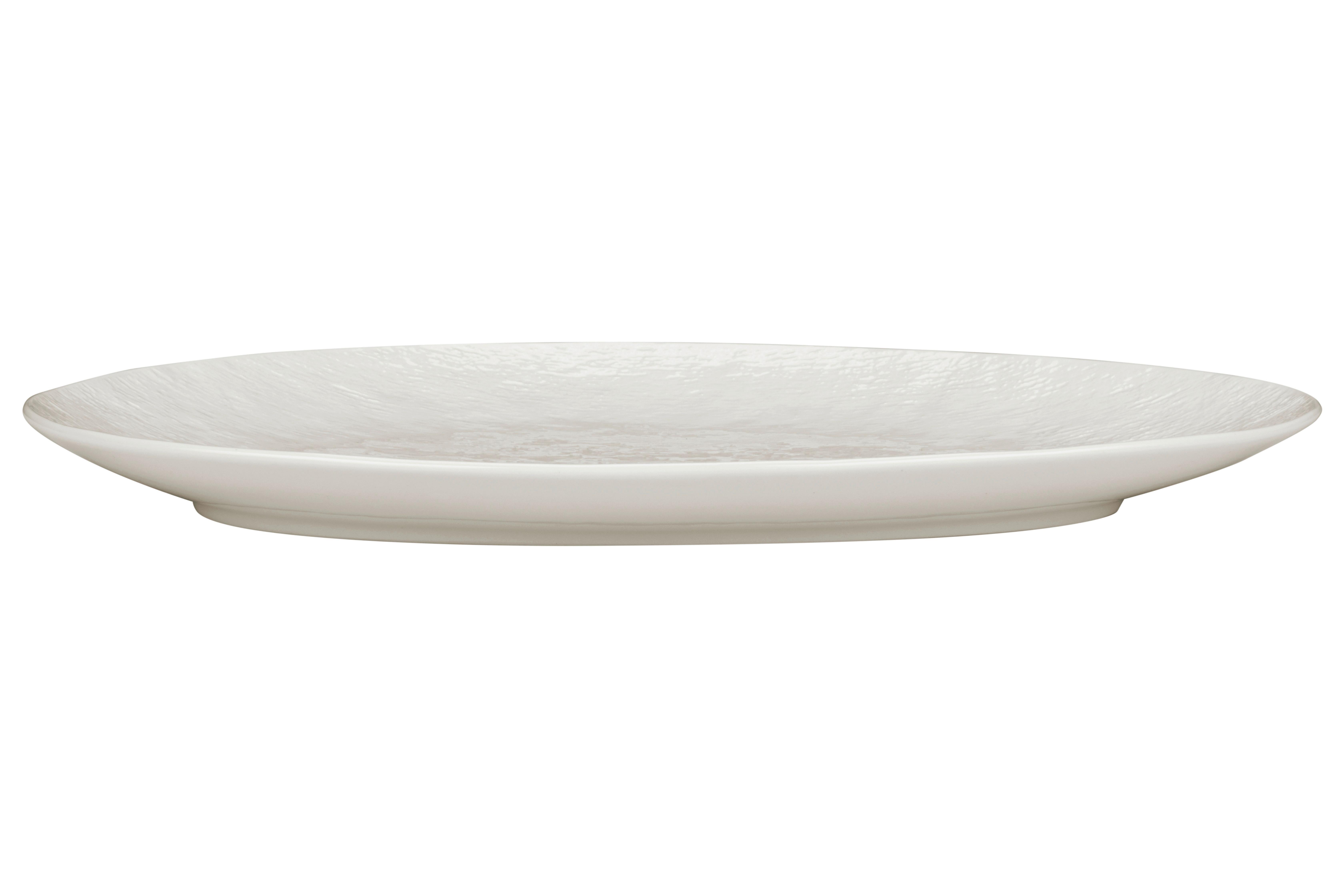 Servírovací Talíř Haruki - bílá, Moderní, keramika (39,1/26,3/3,4cm) - Premium Living