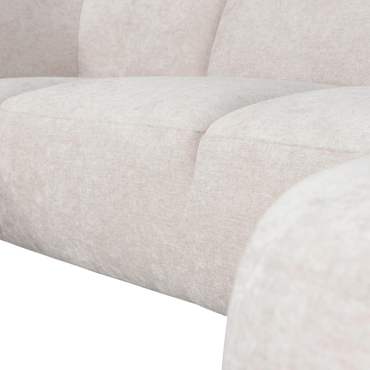 Ecksofa Polly Sandfarben U: 245x353x150cm - Sandfarben/Schwarz, Design, Textil (245/353/150cm) - Livetastic