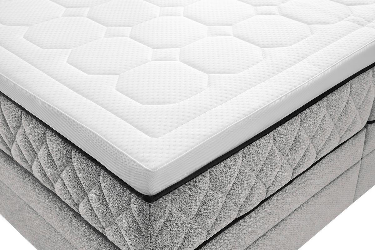 Boxspringbett Carmen A Silber 160x200 Cm - Türkis/Silberfarben, KONVENTIONELL, Holz/Holzwerkstoff (160/200cm) - James Wood