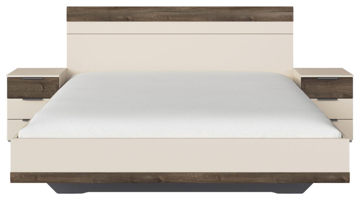Doppelbett Sajo-Extra 180x200 cm Champagner - Champagner, Trend, Holzwerkstoff (180/200cm)