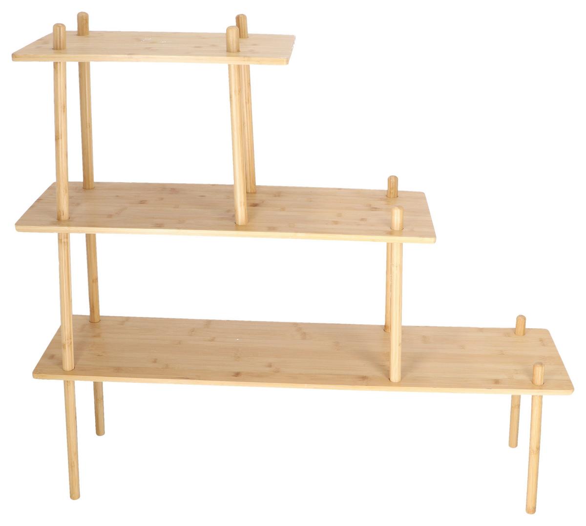 Wandregal Mit Übertopf Bambus Pflanzenregal Py203 - Hellbraun, LIFESTYLE, Holz (117/30/106,2cm)