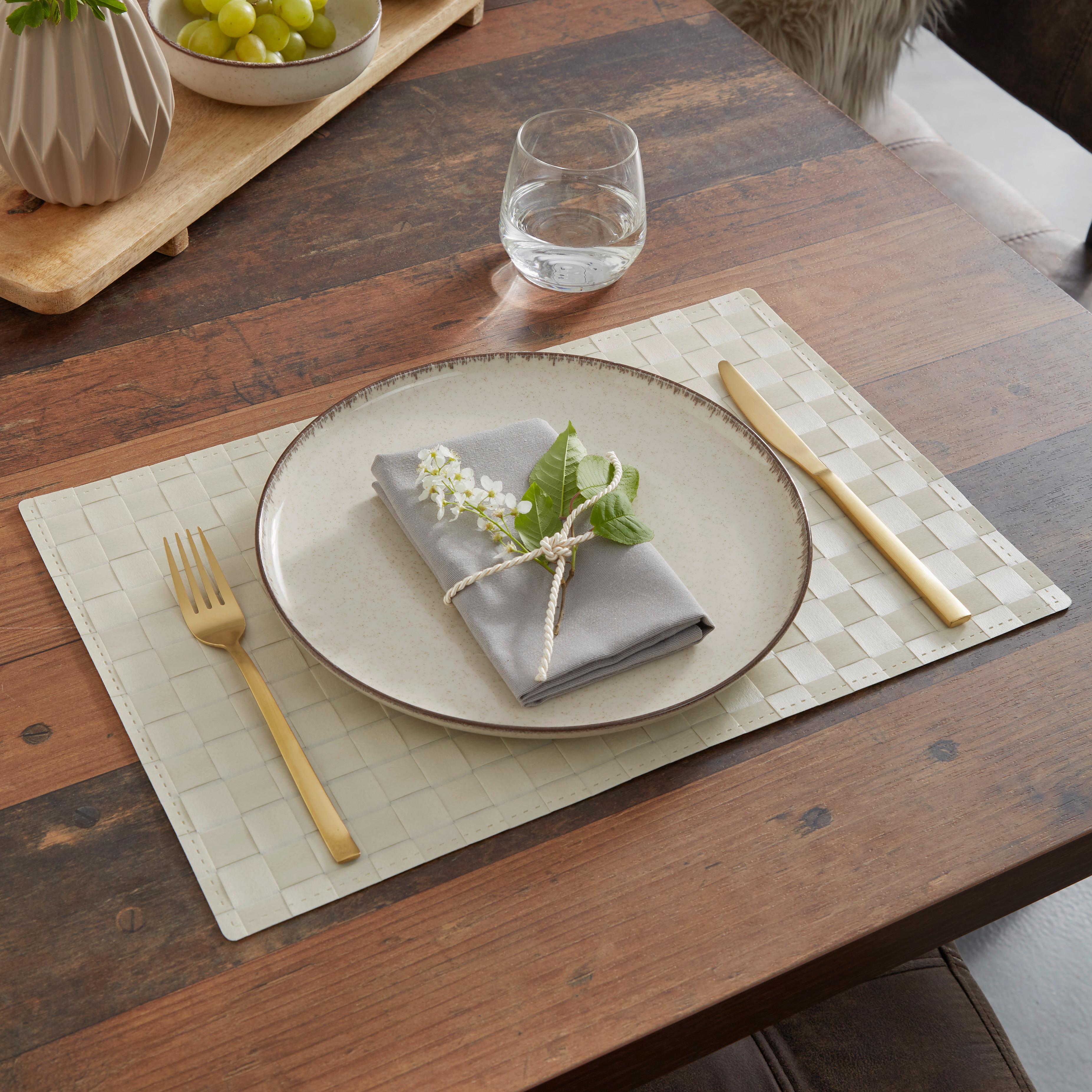 Tischset Santana, Beige B/L: ca. 30/45 cm - Creme, Basics, Kunststoff (30/45cm) - Luca Bessoni