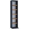 CD-Regal Elementa Schwarz, Eiche Dekor B: 21cm - Honigeiche/Schwarz, Basics, Holzwerkstoff (21/92/20cm) - MID.YOU