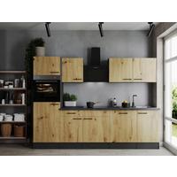 Küchenblock Oliver Artisan Dekor B: 280 cm - Eiche Artisan/Grau, Design, Holzwerkstoff (280cm) - Respekta