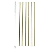 Trinkhalm Echtwerk Edelstahl-Trinkhalme - Goldfarben, Design, Metall (0,6/21,5cm) - Echtwerk