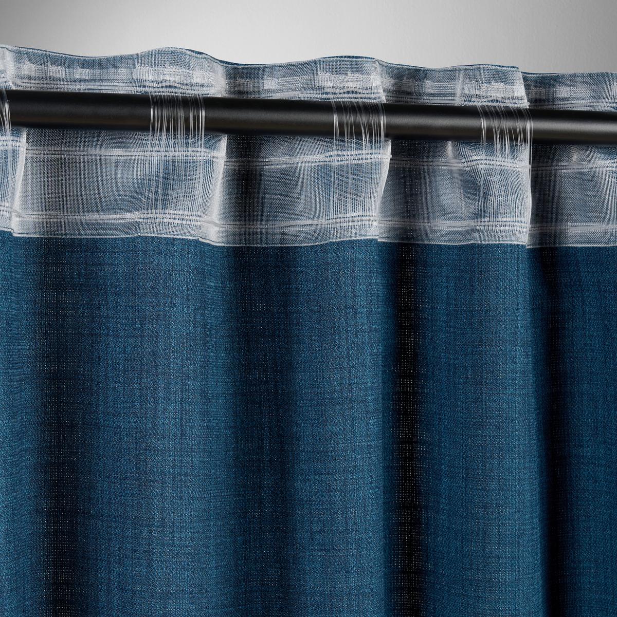 HOTOVÝ ZÁVĚS LEO, 135/255cm, tm.modrá - tmavě modrá, textil (135/255cm) - Premium Living