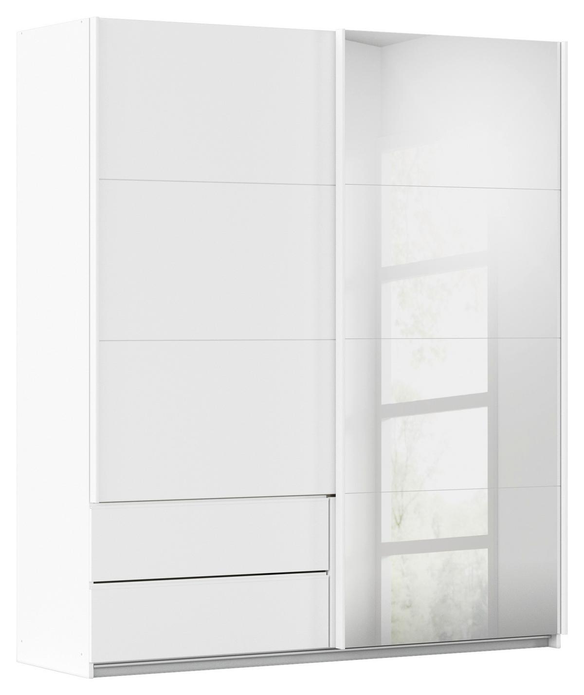 Schwebetürenschrank Karpo - Weiß, KONVENTIONELL, Holzwerkstoff (181/210/62cm)