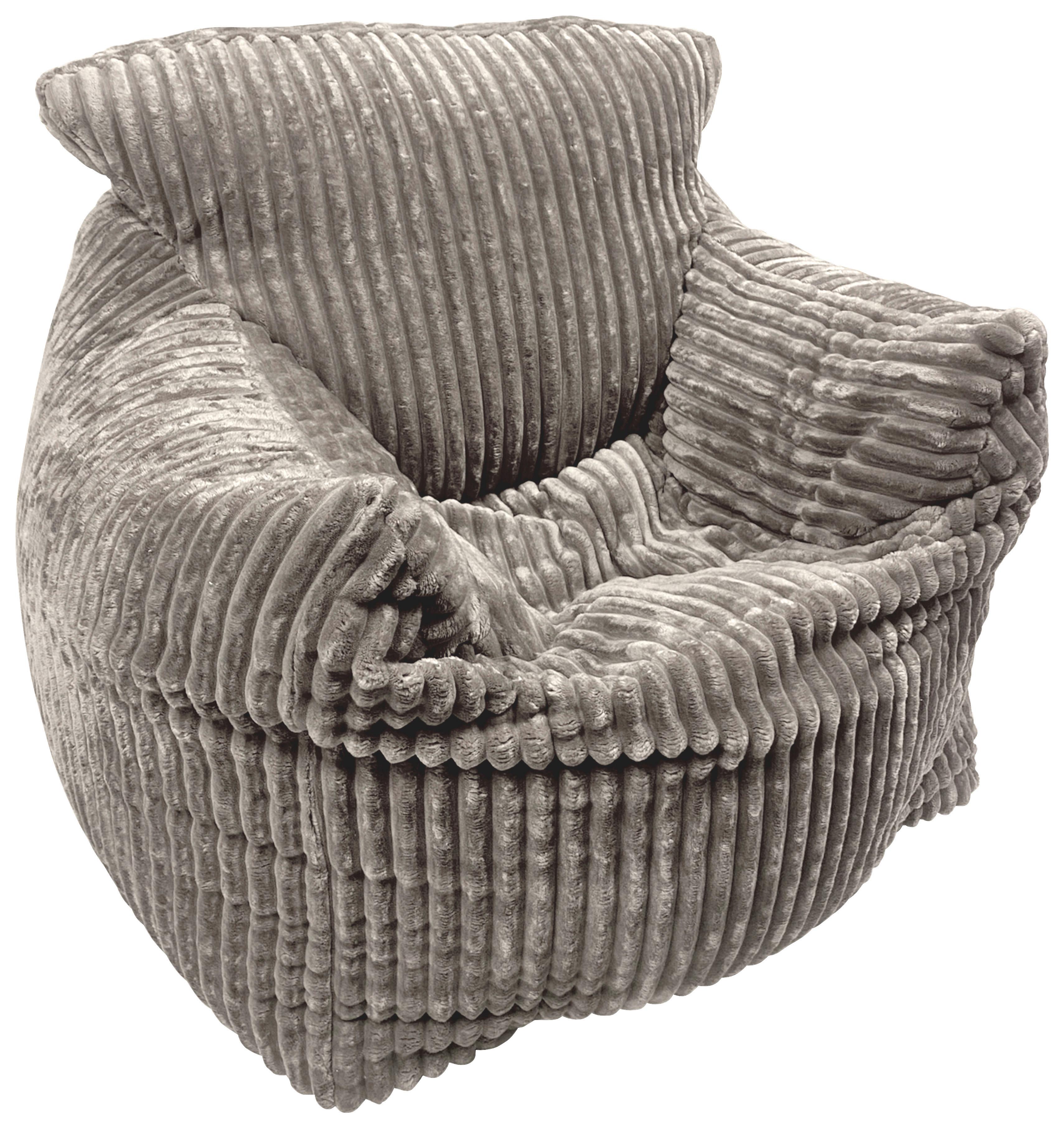 Sedací vak VALLVIK, svetlosivý menčester TILIA - svetlosivá, Design, textil (90/85/100cm)