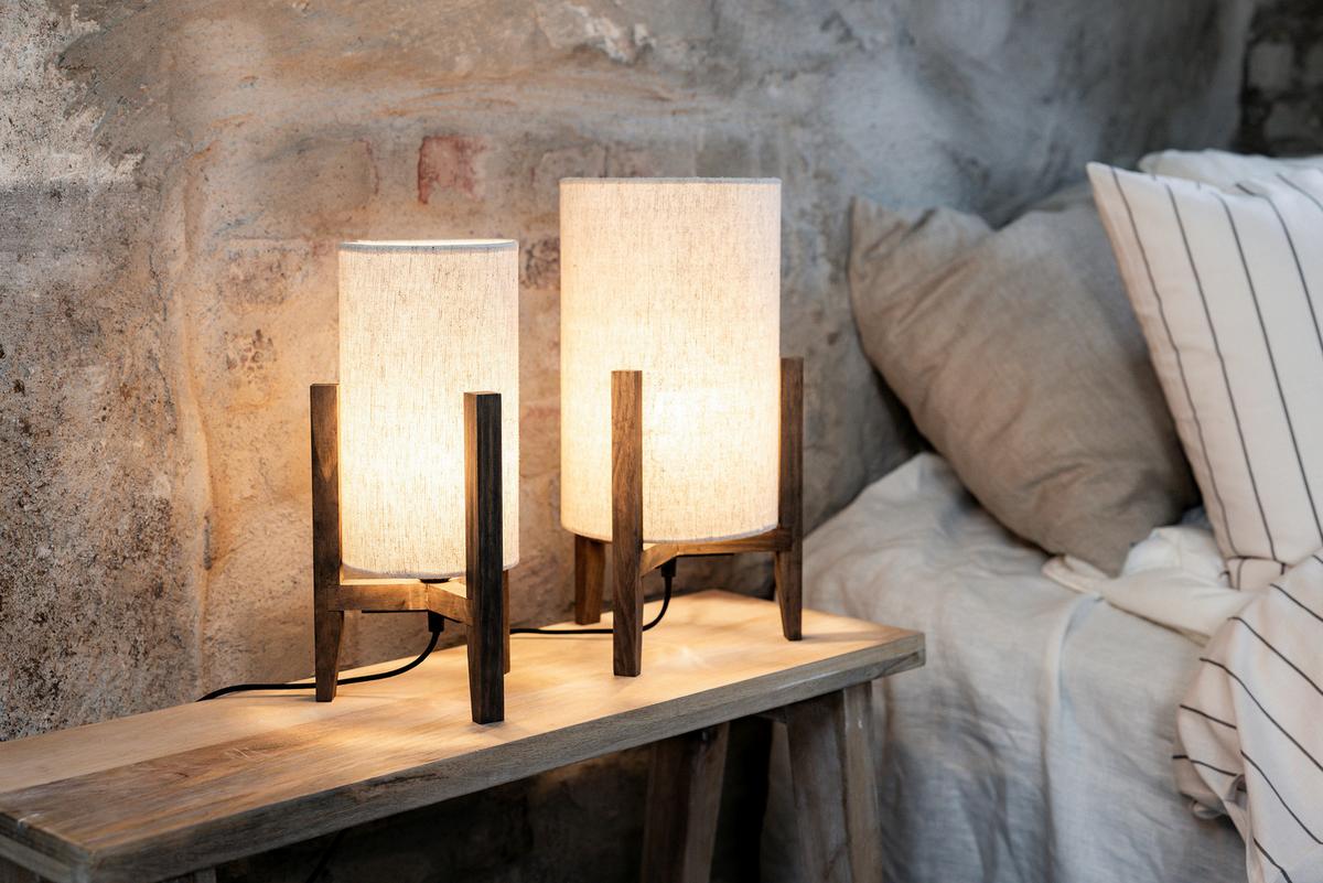 Tischleuchte Memory-Funktion, 40w - Beige, Basics (18/34/18cm) - Markslöjd