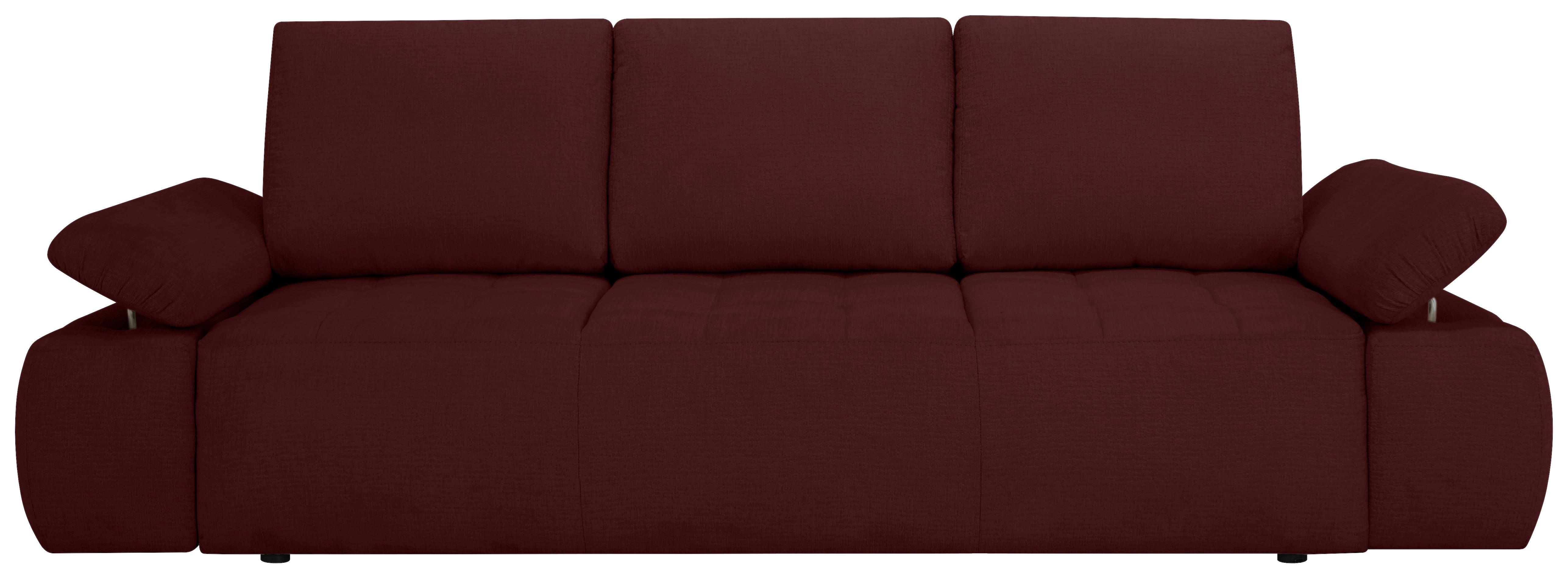 Schlafsofa Madox Rot B: 255 cm - Rot/Schwarz, Design, Textil (255/89/109cm) - MID.YOU