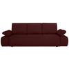 Schlafsofa Madox Rot B: 255 cm - Rot/Schwarz, Design, Textil (255/89/109cm) - MID.YOU