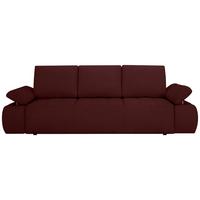 Schlafsofa Madox Rot B: 255 cm - Rot/Schwarz, Design, Textil (255/89/109cm) - MID.YOU