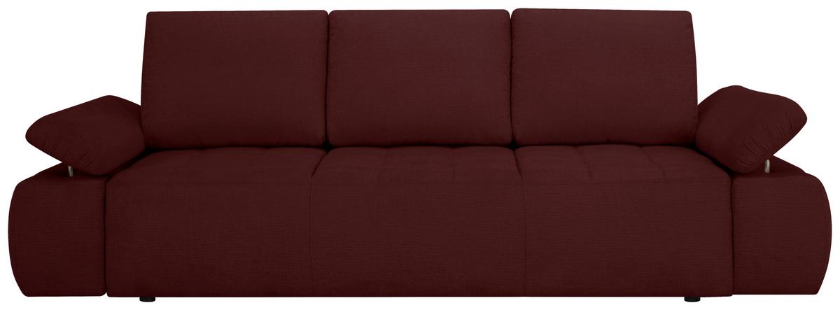 Schlafsofa Madox Rot B: 255 cm - Rot/Schwarz, Design, Textil (255/89/109cm) - MID.YOU