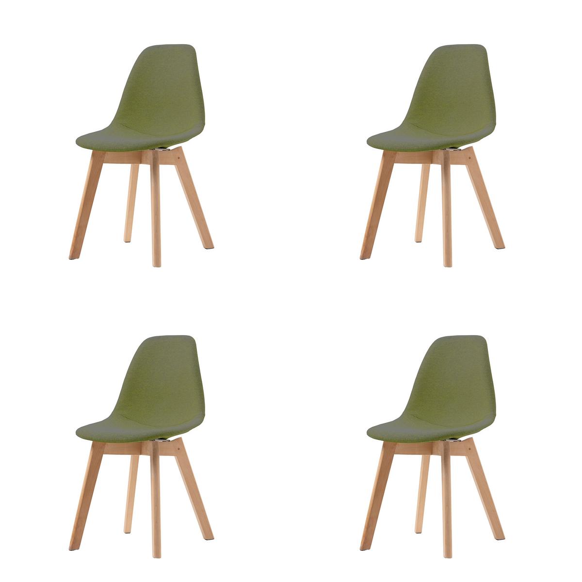 Stuhl-Set Keeve - Grün, MODERN, Holz/Metall (47/83/53cm) - MID.YOU