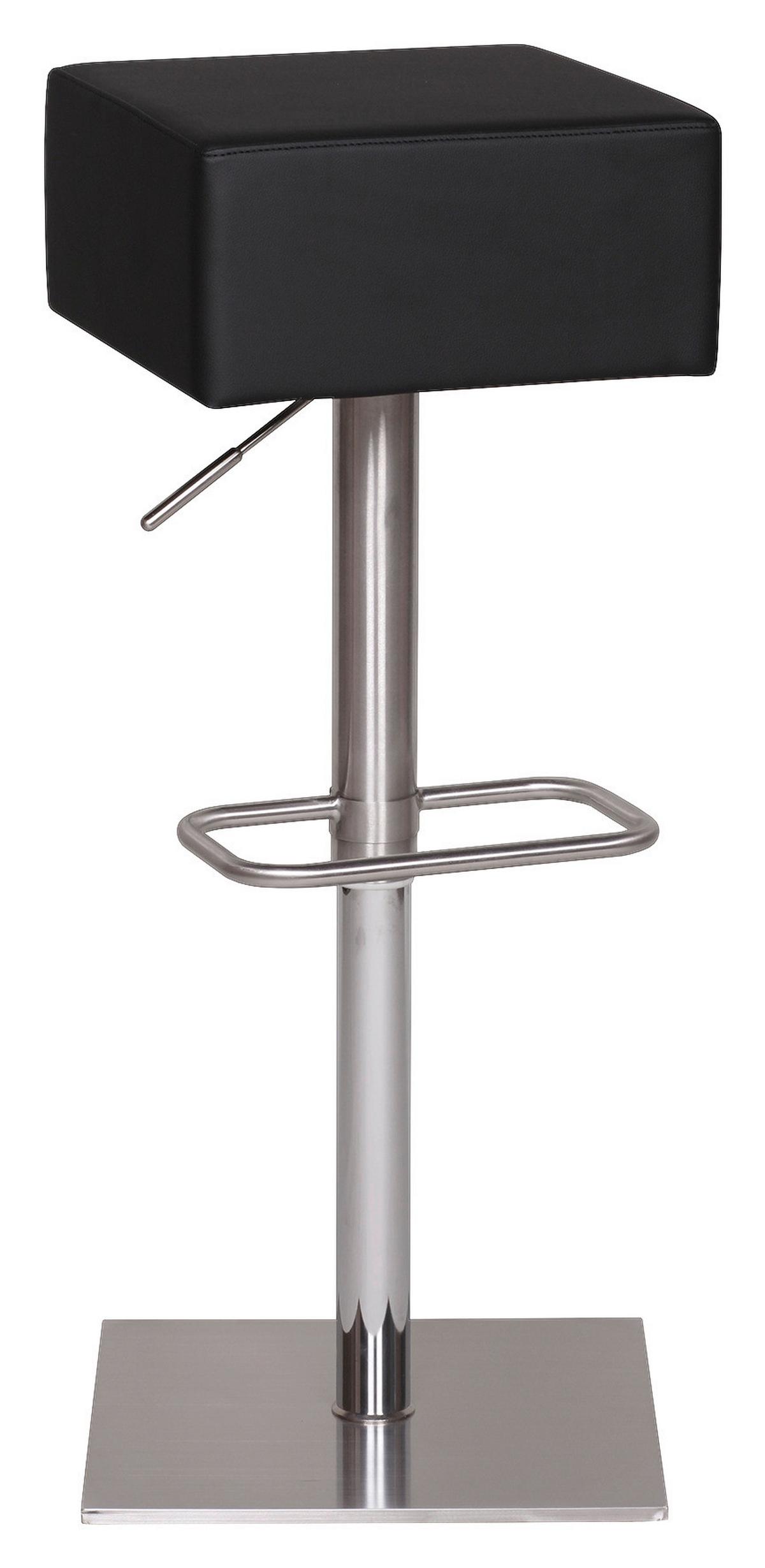 Barová židle Barhocker černá - barvy stříbra/černá, Moderní, kov/textil (38/66/38cm) - MID.YOU