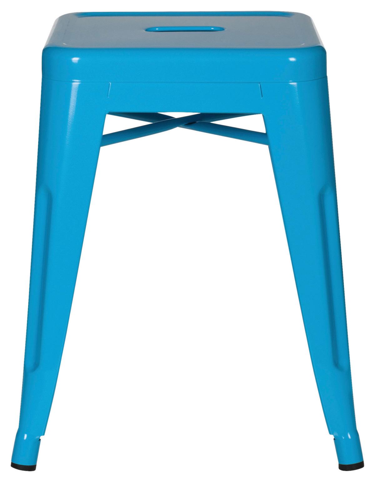 Hocker Vantaggio Stahl Hellblau H: 46 Cm Stapelbar - Hellblau, Basics, Metall (39/46/39cm) - MID.YOU