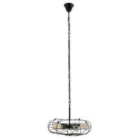 Hängeleuchte Alex H: 150 cm 5-Flammig, Eisen/Schwarz - Schwarz, Trend, Metall (47,5/14,5cm) - Näve