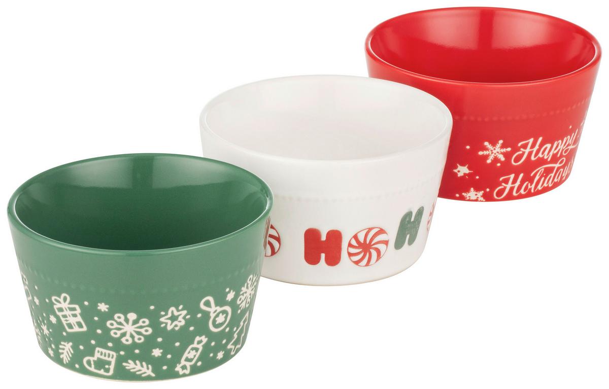 Snackschale Sina - Rot/Weiß, Design, Keramik (9/5cm) - Luca Bessoni