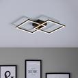 Led-deckenleuchte Julian L: 55,8 Cm - Opal/Schwarz, MODERN, Kunststoff/Metall (55,8/39,5/6,7cm) - Luca Bessoni