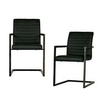 Armlehnstuhl-Set Bas Anthrazit B: 54cm - Anthrazit, MODERN, Textil/Metall (54/87/62cm) - Livetastic